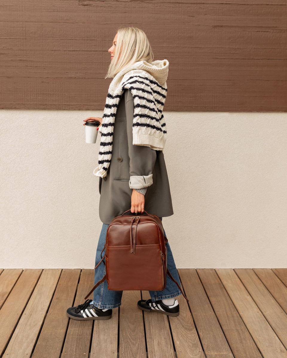 La Jolie Luxe Leather Diaper Bag Backpack | Azaria – AZARIA