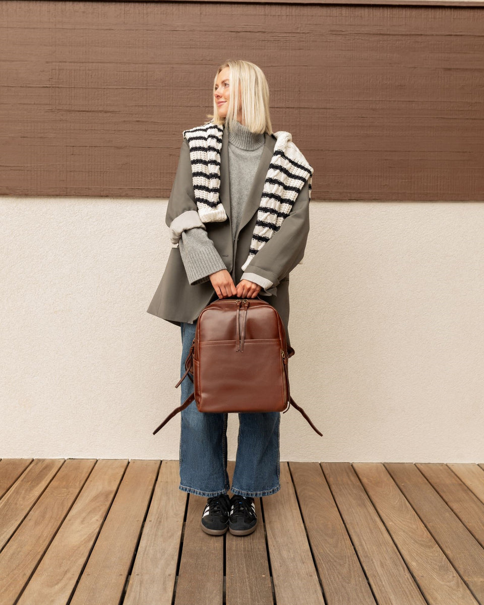 La Jolie Luxe Leather Diaper Bag Backpack | Azaria – AZARIA