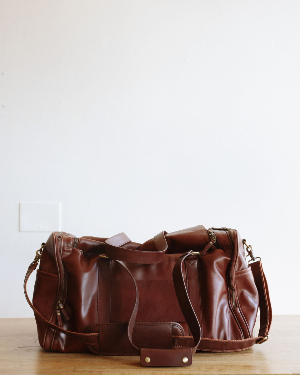 Madeleine Luxe Leather Weekender Bag – AZARIA