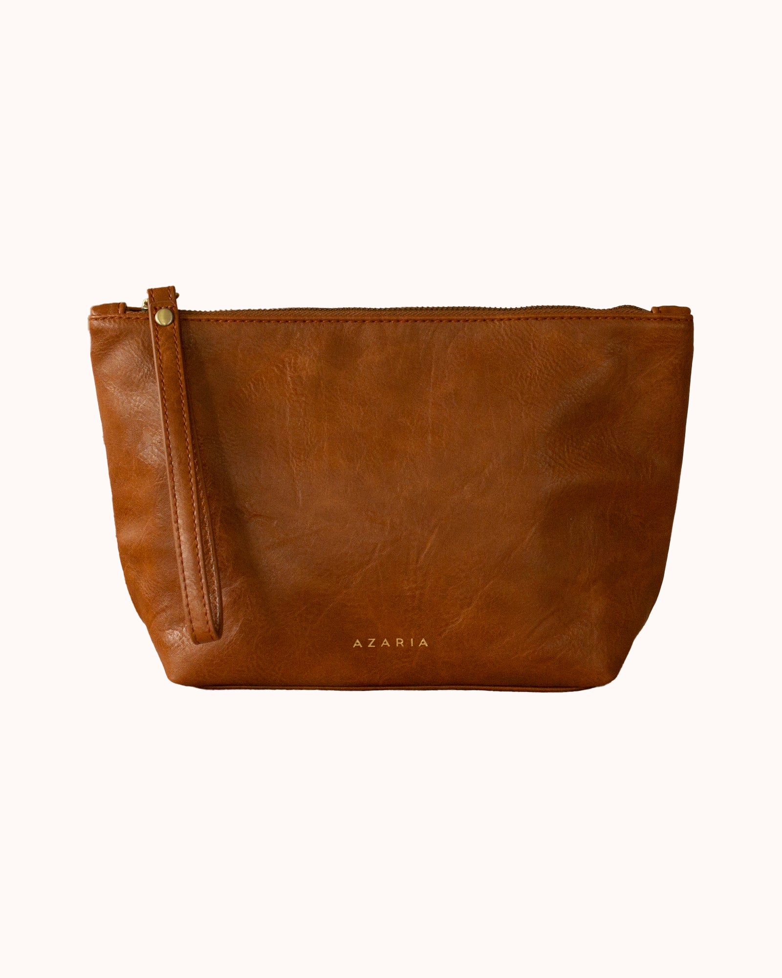 maple vegan leather insulated snack pouch