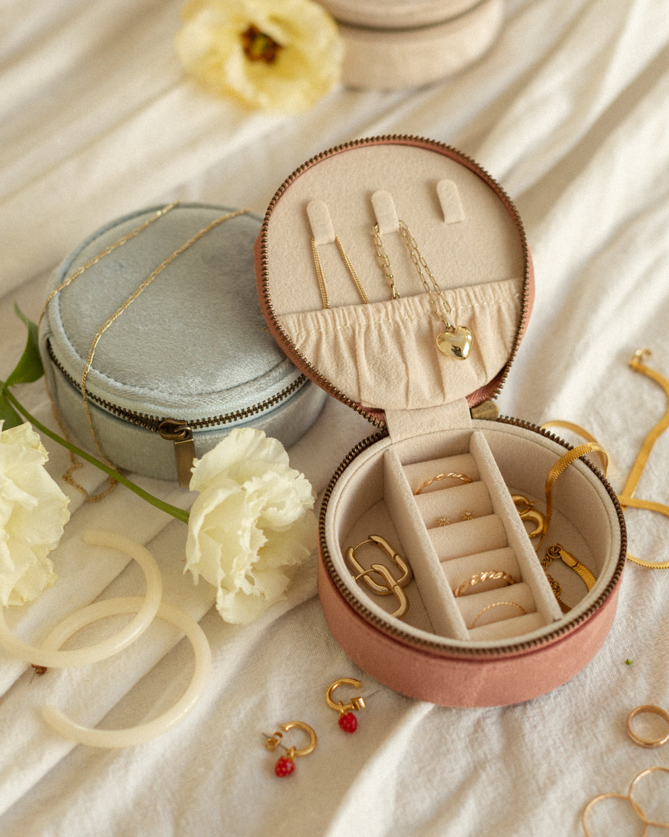 Macaron Leather Travel Jewelry Case Azaria – AZARIA