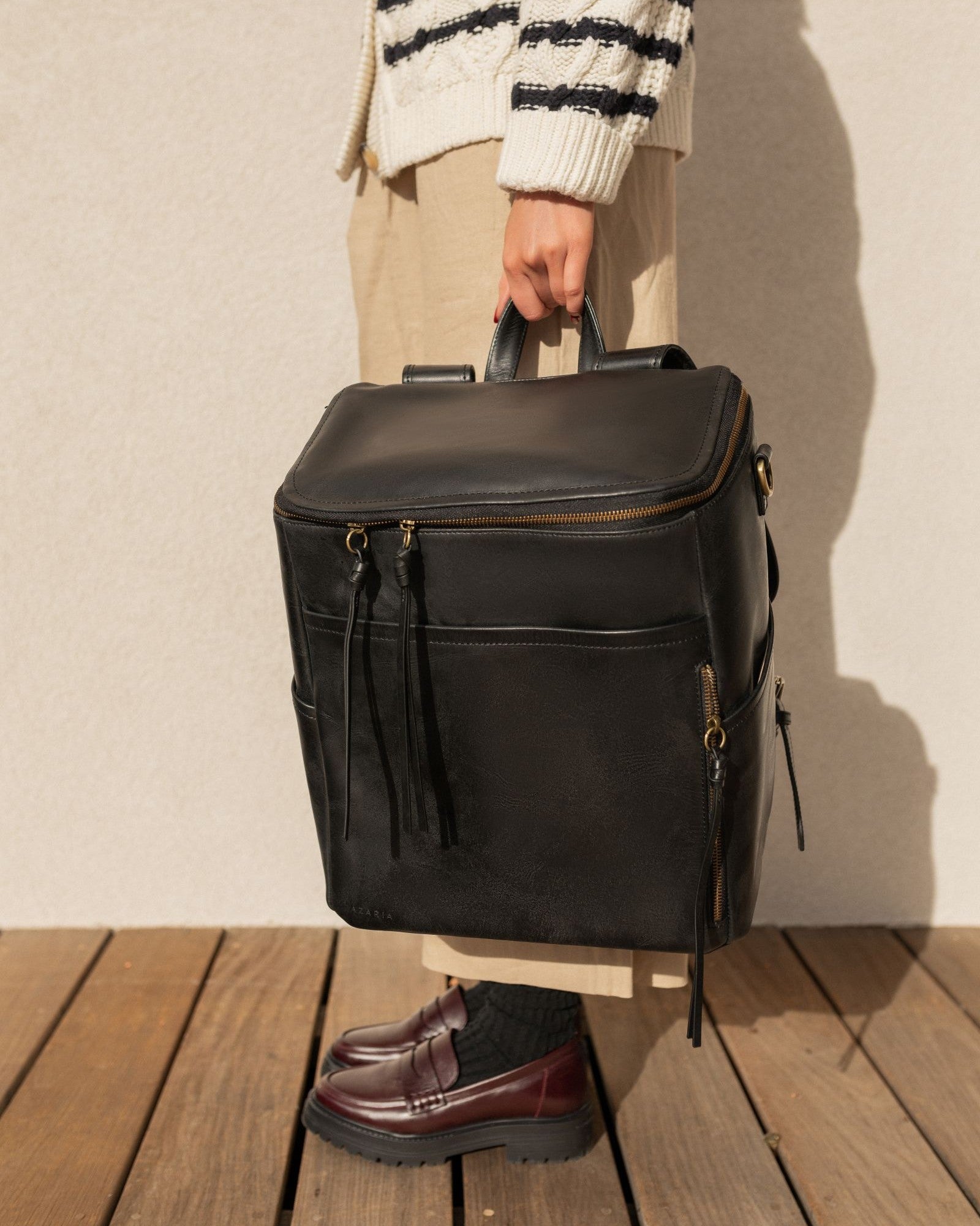 La Mère Grand Luxe - Leather Diaper Bag Backpack