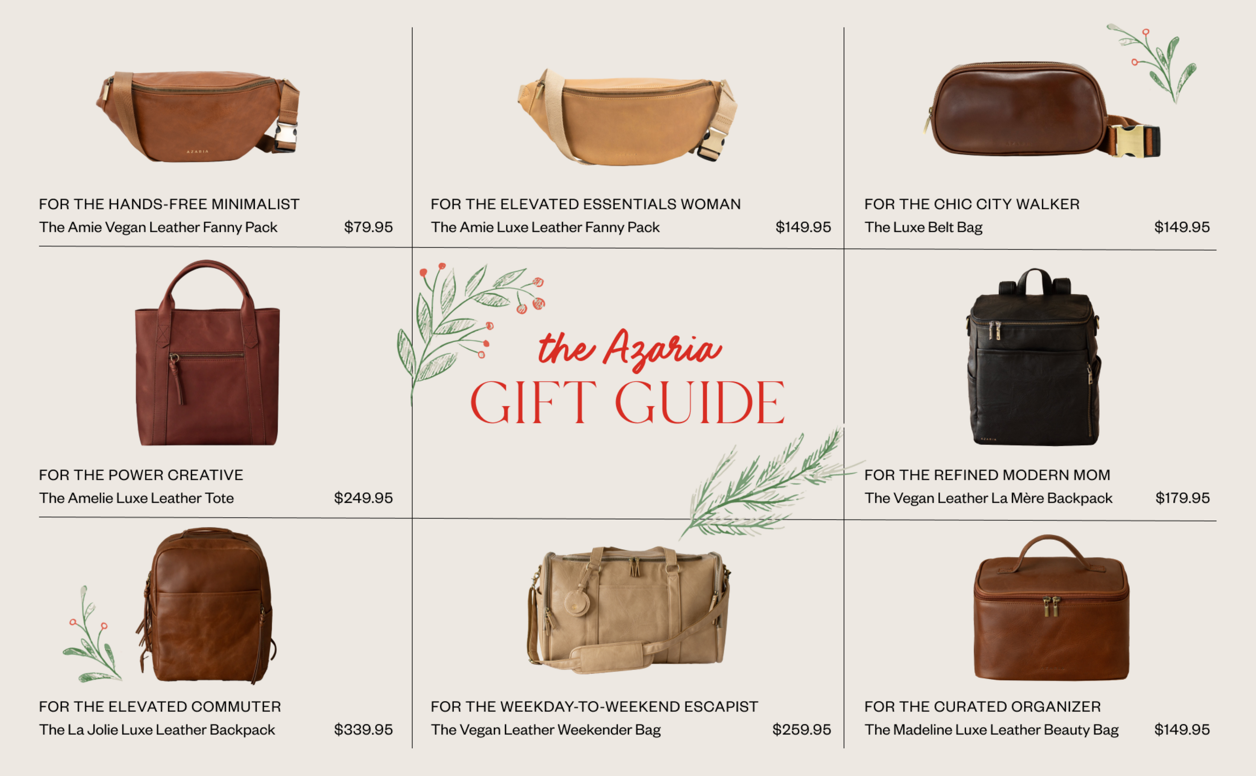 小物 azarasi AZARIA | Luxe and Vegan Leather Handbags & Accessories