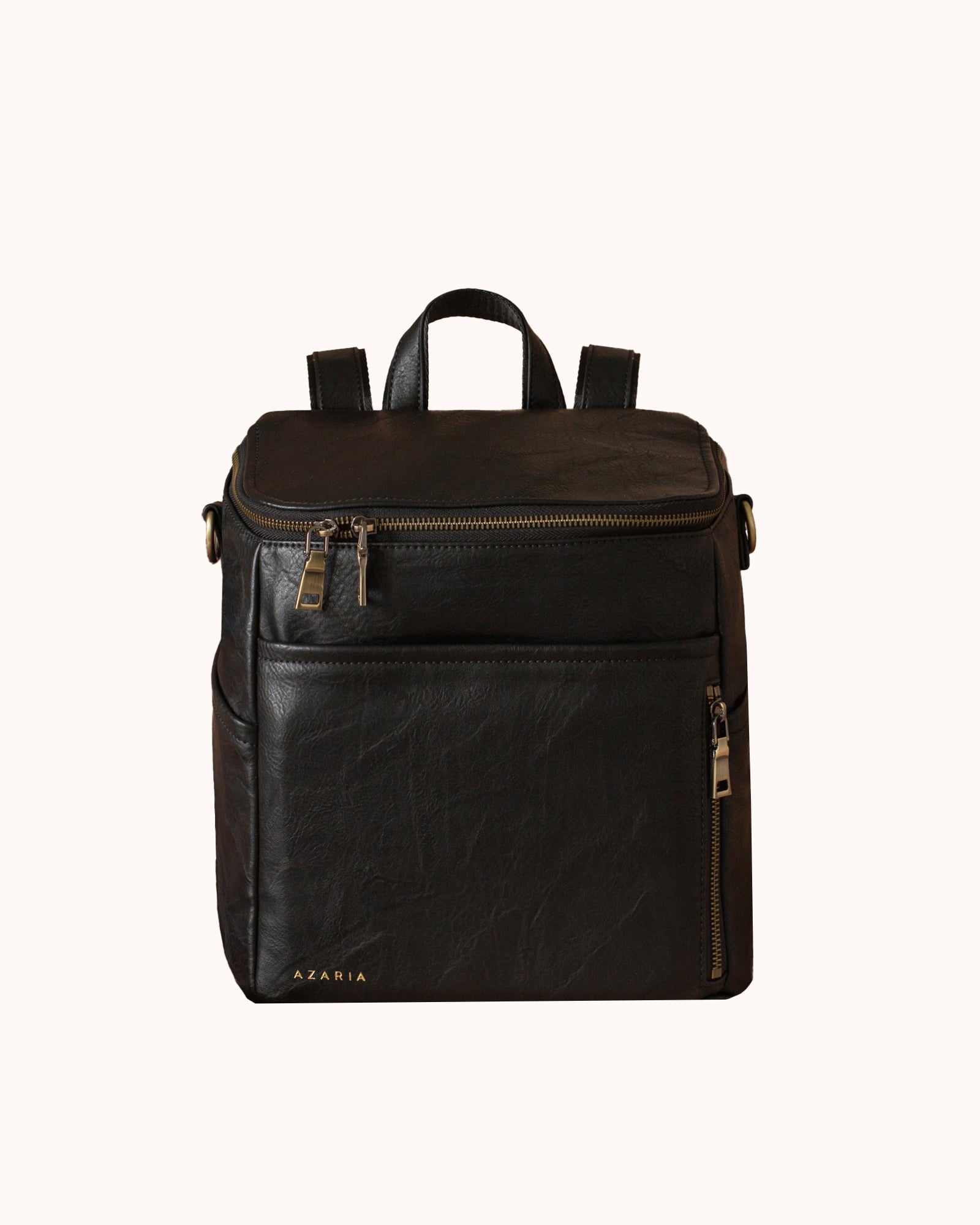 Small Vegan Leather Backpack - La Mère Petite – AZARIA Small Vegan Leather Backpack - La Mère Petite – AZARIA