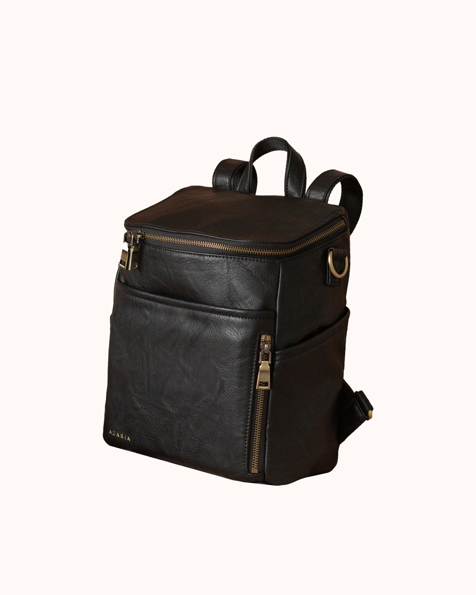 Small Vegan Leather Backpack - La Mère Petite – AZARIA