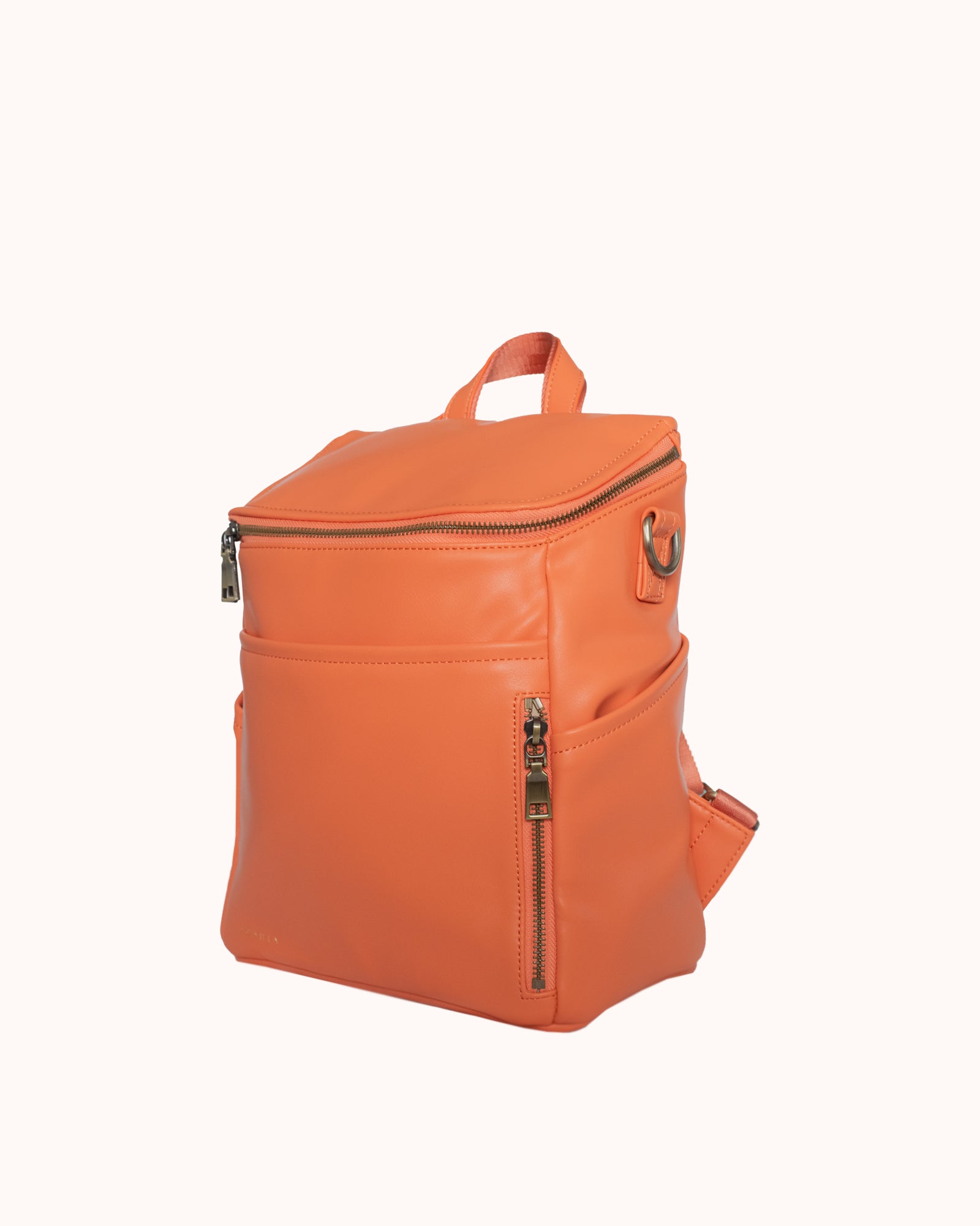 La Mère Vegan Leather Backpack Petite Coral