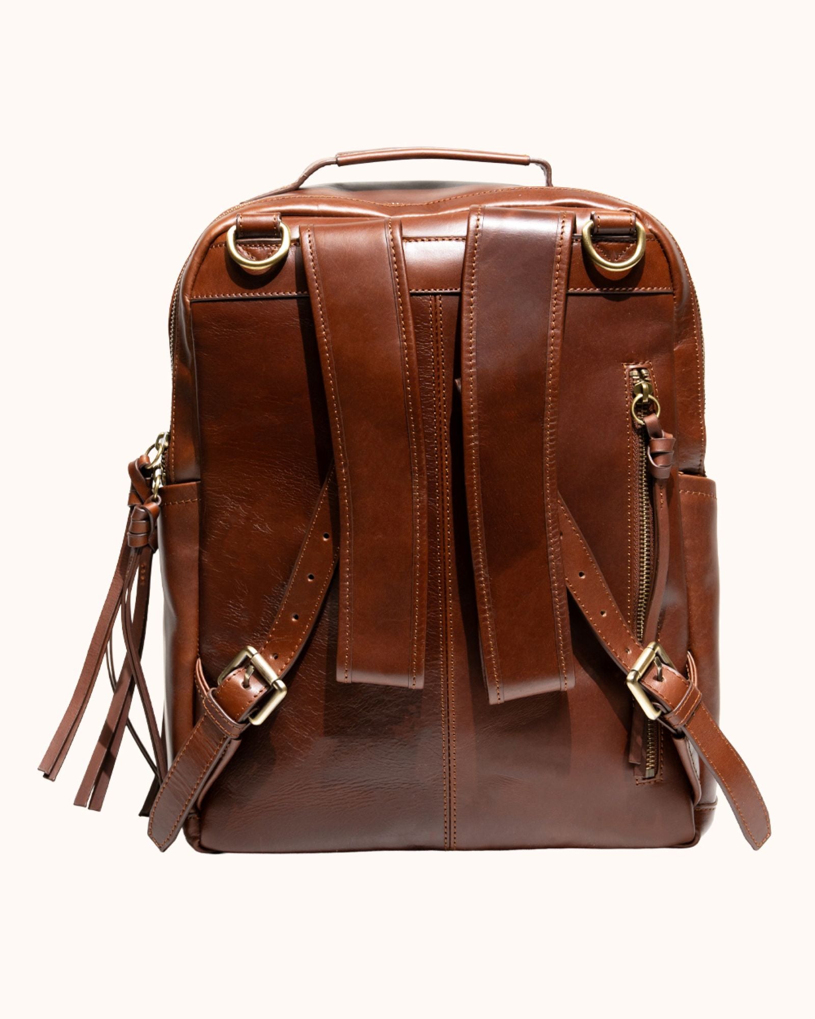 La Jolie Luxe Leather Diaper Bag Backpack