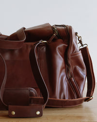 Madeleine Luxe Leather Weekender Bag – AZARIA