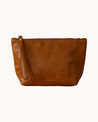 maple vegan leather insulated snack pouch