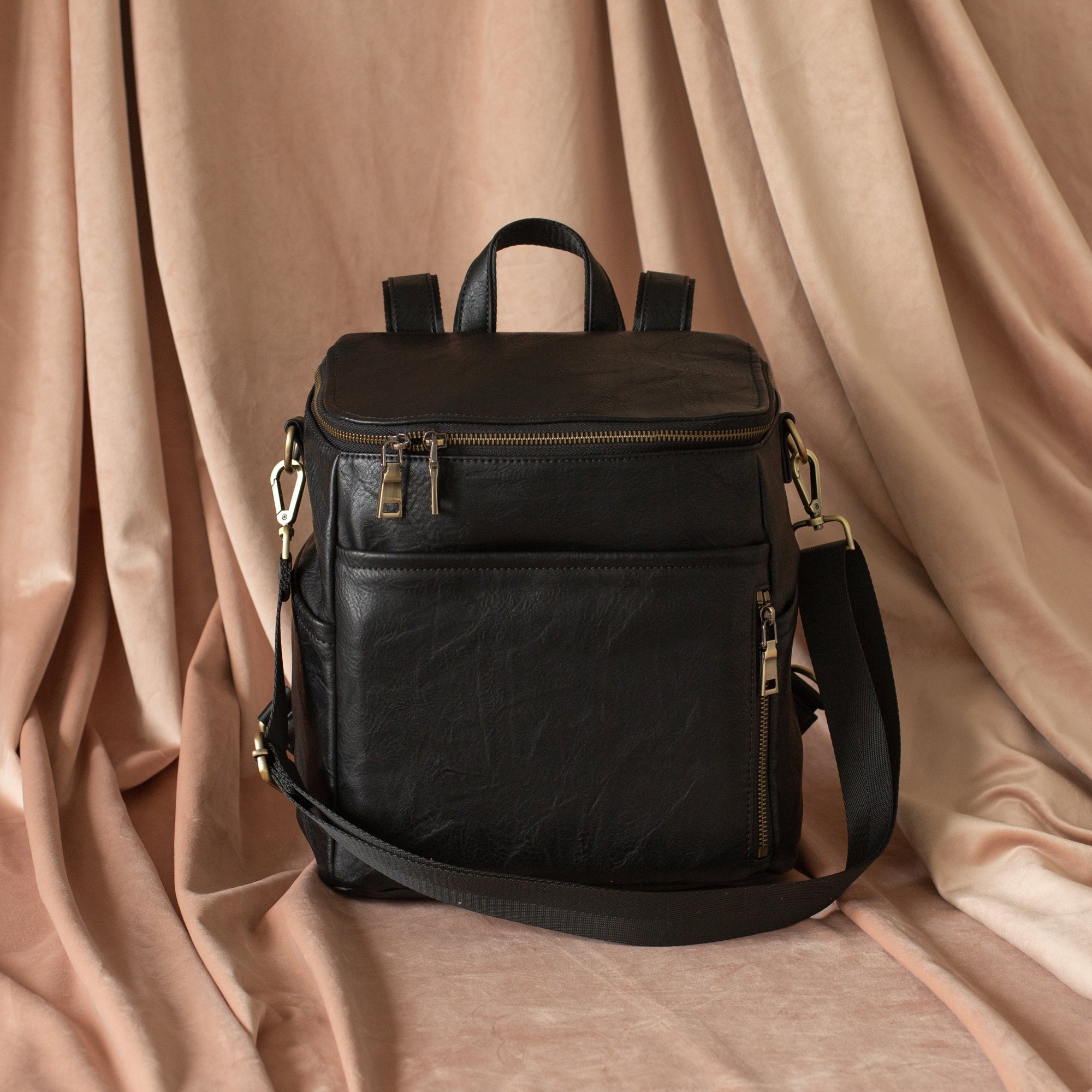 AZARIA: Vegan Leather Backpack - La Mère Petite - Backpack-Azaria