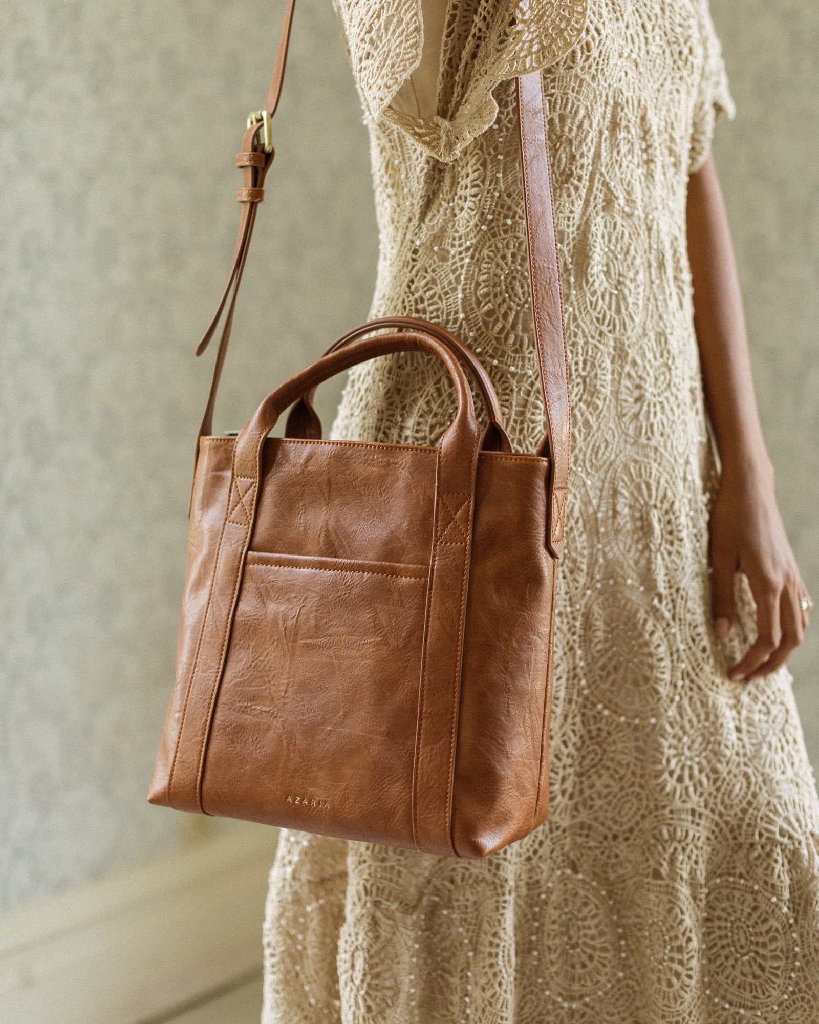 Amelie Leather Tote Bag | Azaria-Tote-Azaria