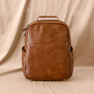 La Jolie - Chestnut Leather Diaper Bag Backpack | Azaria - Backpack-Azaria
