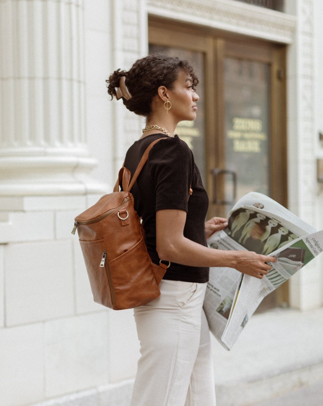 Vegan Leather Diaper bag - Mable - La Mère Original