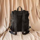 Vegan Leather Diaper Bag - Black & Gold - La Mère Original
