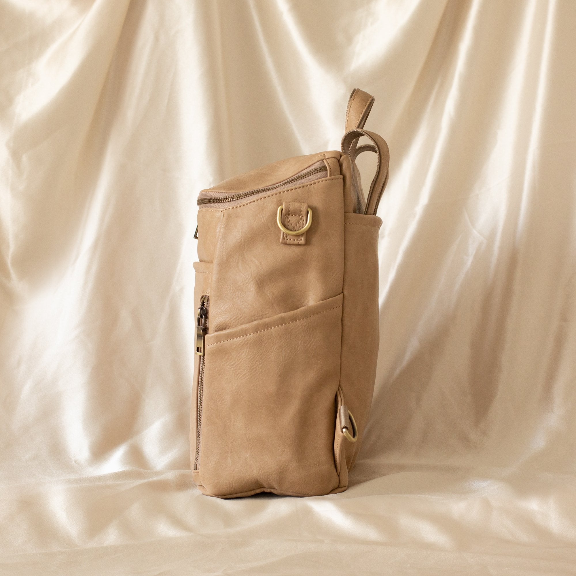 Vegan Leather Diaper Bag - Taupe - La Mère Original