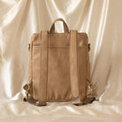 Leather Diaper Backpack - Taupe - La Mère Original