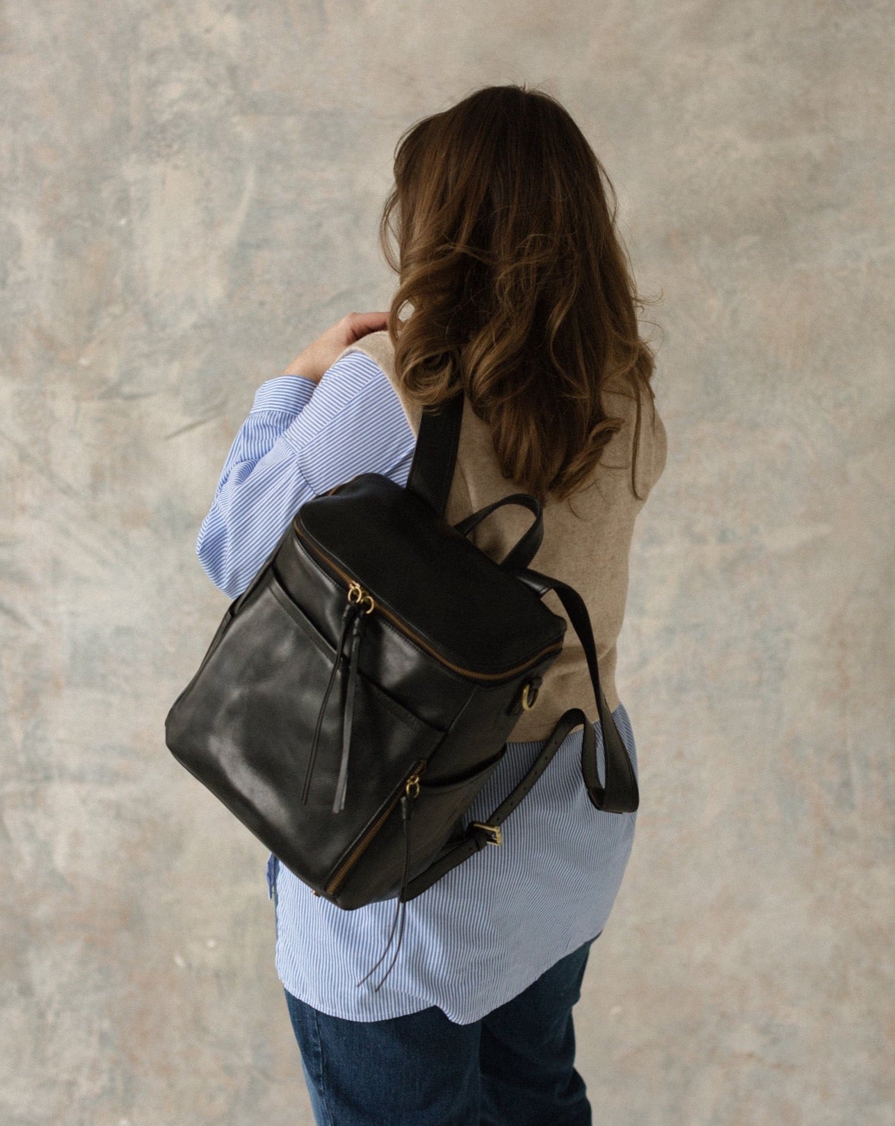 Genuine Leather Diaper Bag Backpack - La Mère Original Luxe – AZARIA