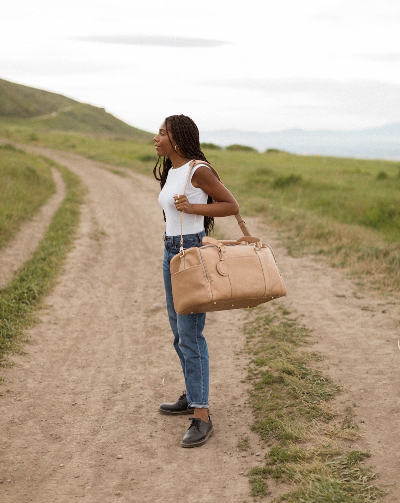 Madeleine Luxe Leather Weekender Bag – AZARIA